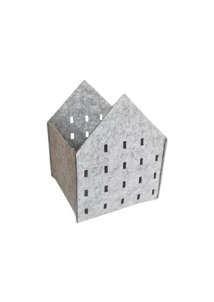 Dekoratif Keçe Saksı ve Organizer Sepet – Gri, 20X20X25 Cm, 3 mm Kalınlıkta Çok Amaçlı Keçe Saklama Kutusu (1 Adet) modelleri