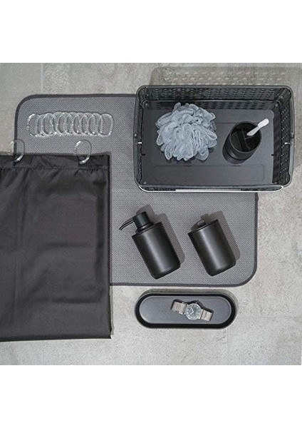 Tutuculu Tuvalet Fırçası, Plastik Dar Tuvalet Takımı, Bağımsız Tuvalet Fırçası Tutucu ve Silikon Kıllı Tuvalet Fırçası, Siyah 29567 modelleri