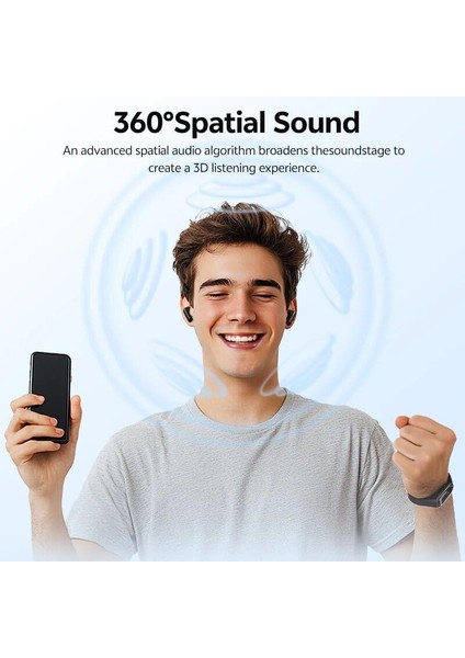 Ailybuds E10 Kulaklık - Hires - Ldac - Çift Cihaz - Oyun Modu 4 Mics Enc Kulakiçi Kulaklık Siyah modelleri