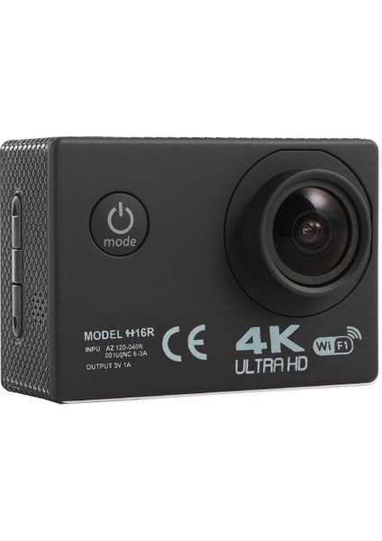 4K Ultra Hd Spor Aksiyon Kamerası – 2.4g Rf Kumandalı, Wifi, 16MP, 170° Geniş Açı, 30M Su Geçirmez, 2.0" Lcd, 900MAH Batarya, Anti Shake Dsp, 64GB Tf Kart Desteği H16R modelleri