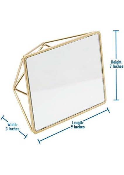 Home Details Ayaklı Geometrik Makyaj Aynası, Yatay Veya Dikey, Makyaj ve Tıraş Kullanımı, Masa Üstü, Saten Altın modelleri