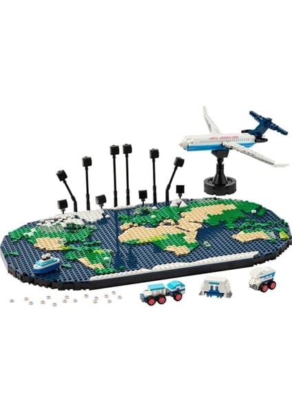 Seyahat Anıları 41838 - Seyahat Etmeyi Seven Aileler Için Dünya Haritası Içeren Yaratıcı Oyuncak Yapım Seti (1231 Parça) fiyatları