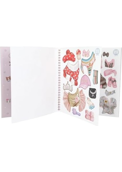 13038 Kedileri Tasarlamak Için 47 Sayfalı Kitabınızı Oluşturun, Motifler, 5 Çıkartma Sayfası Içerir, Çok Renkli modelleri