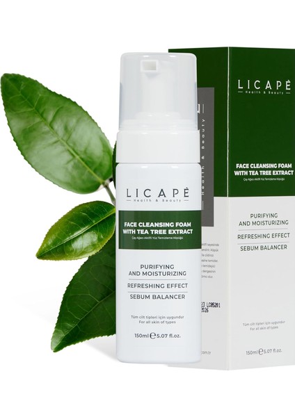 Çay Ağacı Aktifli Yüz Temizleme Köpüğü 150ML modelleri