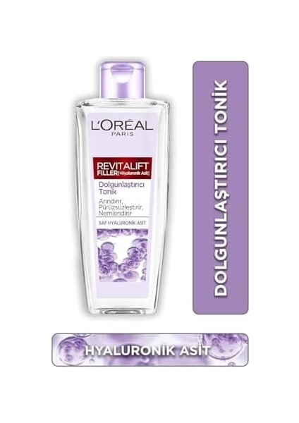 L'oréal Parıs Revitalift Filler Dolgunlaştırıcı Tonik 200 ml - Hyaluronik Asit, 3600523965663 modelleri