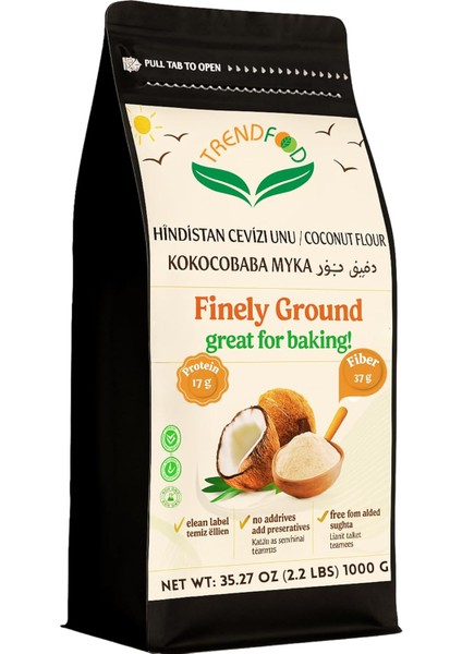 %100 Doğal Hindistan Cevizi Unu 1 kg – Glutensiz, Katkısız, Düşük Karbonhidrat – Keto & Paleo Uyumlu – 1 Kg-Katkısız, Yağı Alınmamış, Taş Değirmende Öğütülmüştür