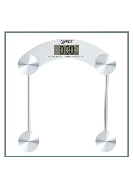 Bydiz Dijital Baskül Banyo Tartı 180 kg Kapasiteli Temperli Cam (Kare) modelleri