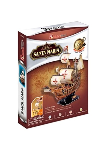 CUB/T4008H 3D 113 Parça Puzzle Maria Gemisi modelleri