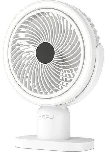 Işıklı USB Şarjlı Masaüstü Mini Fan – 3 Kademeli Hız Ayarlı Kompakt Gövde LED Işık