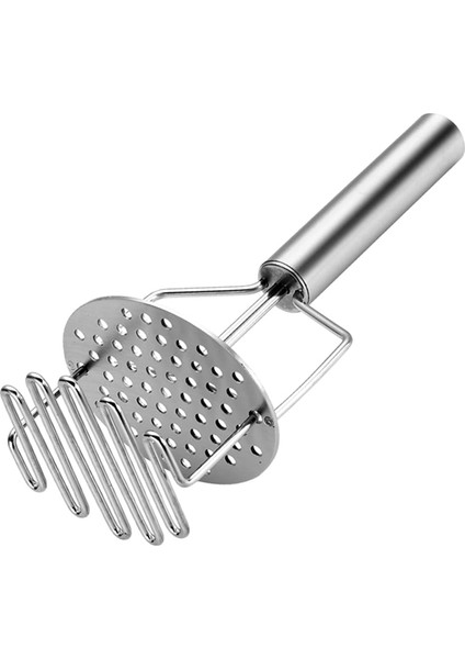 Paslanmaz Çelik Yaylı Patates Ezici - 24,5 cm Patates Presi | Ergonomik Saplı Sebze Ezme Aleti | Püre Yapıcı |