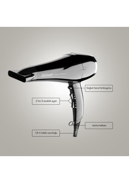 Arzum AR596 Imaj Iyonlu Sac Kurutma Makinesi, Siyah modelleri