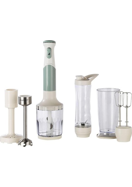 Gem Retro 1200 W El Seti – 800 ml Hazne, 5 Parça Aksesuar, Metal Konektör | Mint Yeşil