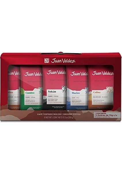 Juan Valdez Premium Selection Öğütülmüş Kahve Tadım Seti, 350G fiyatları