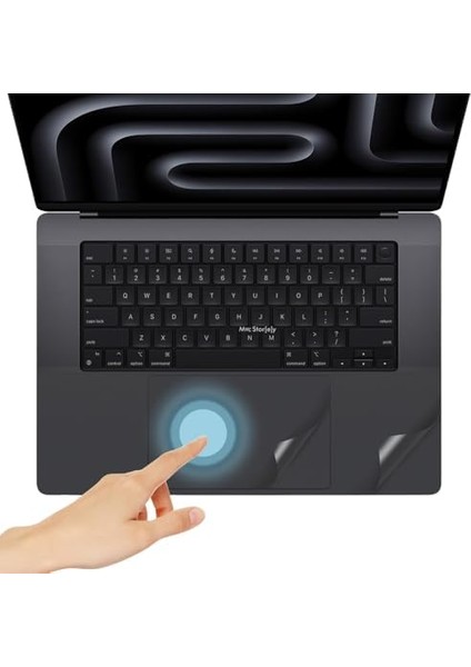 MacBook Pro 16.2 Inç Touchpad Koruyucu Film A2485 A2780 A2991 A3403 A3186 ile Uyumlu, M1 M2 M3 M4 Modeller Için Çizilmez Trackpad Guard, Ultra Ince Jelatin Kaplama Siyah modelleri