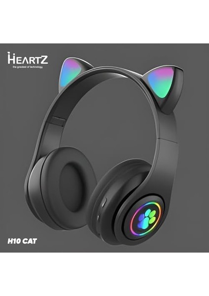 H10 Cat Kedili LED Işıklı Kafaüstü Bluetooth Kulaklık (Siyah) fiyatları