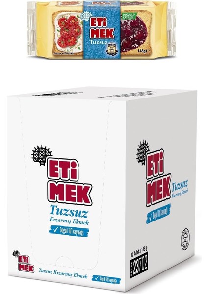 Etimek Tuzsuz Kızarmış Ekmek 148 G x 12 Adet