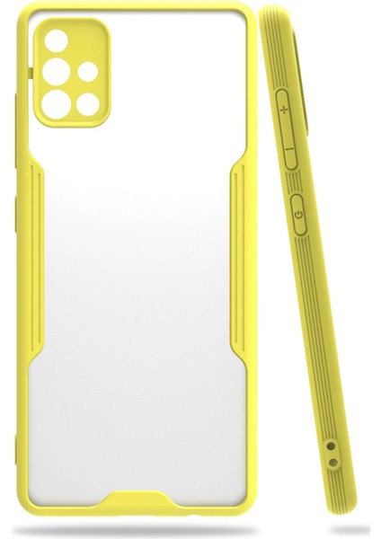 Samsung Galaxy A71 Kılıf Platin Silikon - Sarı