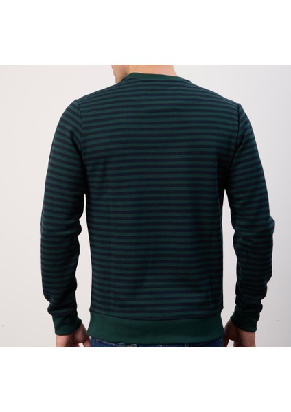 Bisiklet Yaka Çizgili Nefti Regular Fit Uzun Kol fırsatları