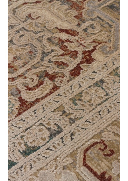 Andora 02 Beıge Yumuşak Dokulu Vintage Esintilere Sahip Over-Dyed Sık Dokuma Bambu Salon Halısı indirimleri