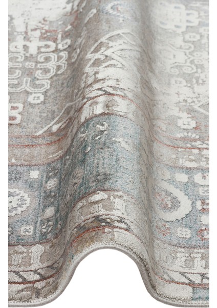 Andora 03 Grey Yumuşak Dokulu Vintage Esintilere Sahip Over-Dyed Sık Dokuma Bambu Salon Halısı modelleri