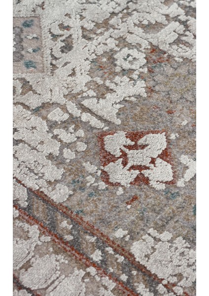 Andora 03 Grey Yumuşak Dokulu Vintage Esintilere Sahip Over-Dyed Sık Dokuma Bambu Salon Halısı fırsatları