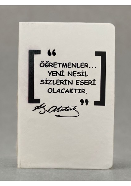 Öğretmenler Günü Hediyesi Defter | 80 Yaprak Çizgili Ajanda | Özel Tasarım Kapaklı Not Defteri (Kod:15)