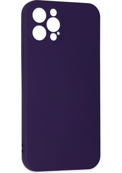 Iphone 12 Pro Max Kılıf Nano Içi Kadife Silikon - Mor modelleri