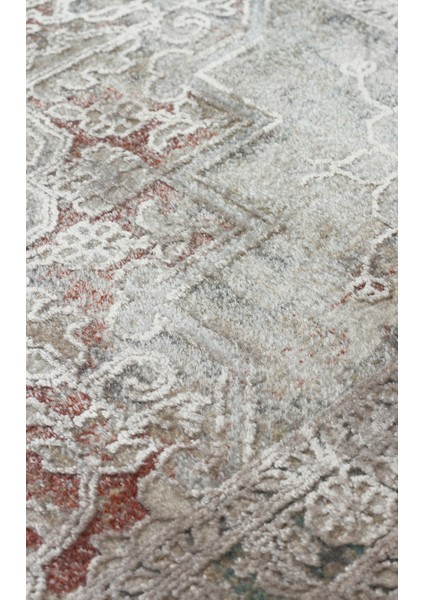 Andora 02 Grey Yumuşak Dokulu Vintage Esintilere Sahip Over-Dyed Sık Dokuma Bambu Salon Halısı indirimleri