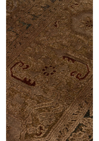 Andora 02 Bronze Yumuşak Dokulu Vintage Esintilere Sahip Over-Dyed Sık Dokuma Bambu Salon Halısı indirimleri