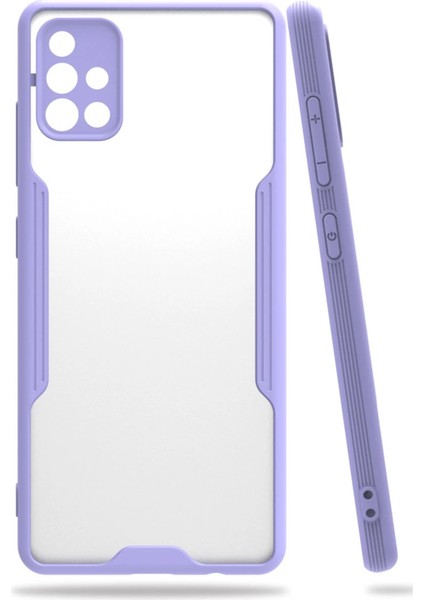 Samsung Galaxy A71 Kılıf Platin Silikon - Lila