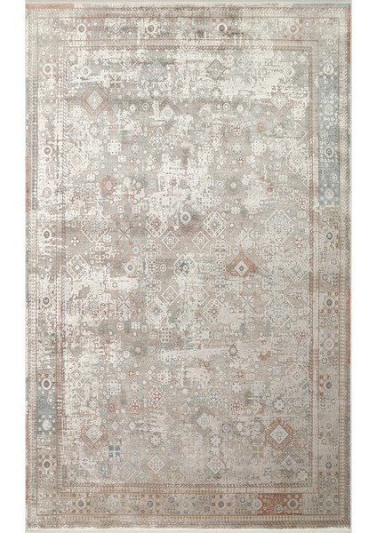 Andora 03 Grey Yumuşak Dokulu Vintage Esintilere Sahip Over-Dyed Sık Dokuma Bambu Salon Halısı