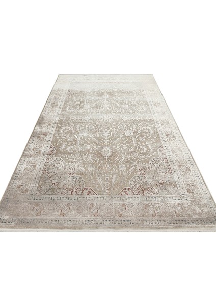 Andora 02 Grey Yumuşak Dokulu Vintage Esintilere Sahip Over-Dyed Sık Dokuma Bambu Salon Halısı