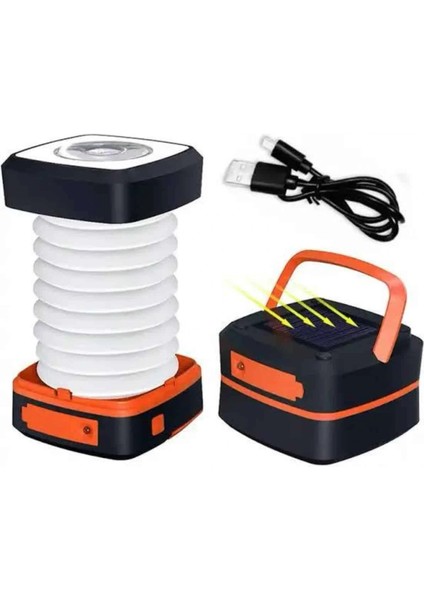 Kamp Lambası Katlanabilir Lamba Solar Şarjlı LED Lamba El Fenerli indirimleri