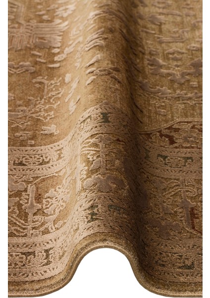 Andora 02 Bronze Yumuşak Dokulu Vintage Esintilere Sahip Over-Dyed Sık Dokuma Bambu Salon Halısı modelleri