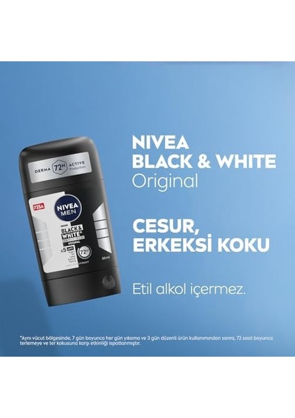 Nıvea Men Erkek Stick Deodorant Black&white Invisible Original 50ML 72 Saat Anti-Perspirant Ter Koruması modelleri