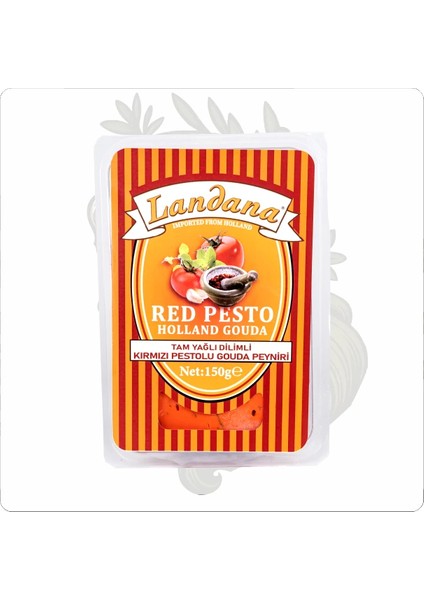 Ithal Landana Kırmızı Pesto Soslu Gouda Peyniri 150 gr