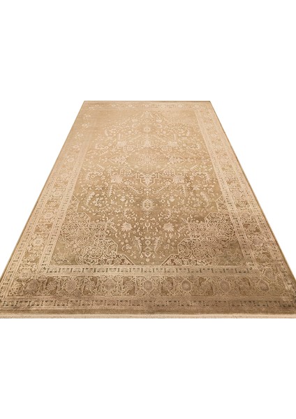 Andora 02 Bronze Yumuşak Dokulu Vintage Esintilere Sahip Over-Dyed Sık Dokuma Bambu Salon Halısı