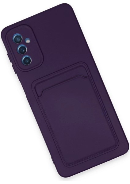 Samsung Galaxy A14 4g Kılıf Kelvin Kartvizitli Silikon - Derin Mor modelleri