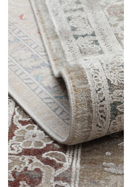 Andora 02 Grey Yumuşak Dokulu Vintage Esintilere Sahip Over-Dyed Sık Dokuma Bambu Salon Halısı