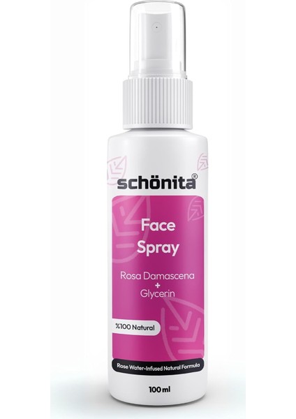 Schönita Gül Suyu Içerikli Nemlendirici ve Ferahlatıcı Yüz Spreyi - Face Spray - 100ML