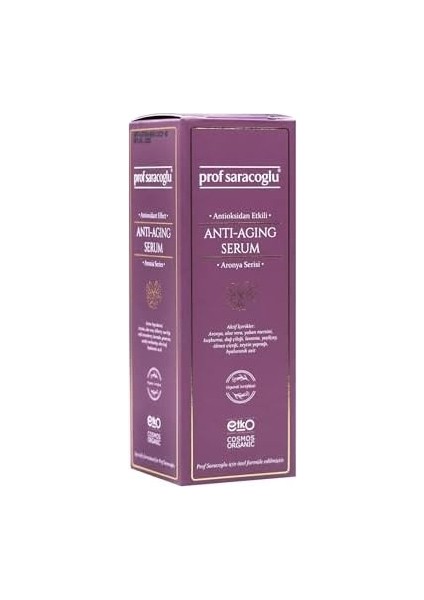 Prof Saracoglu Organik Sertifikalı Aronia Anti-Aging Serum-20 ml