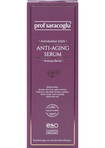 Prof Saracoglu Organik Sertifikalı Aronia Anti-Aging Serum-20 ml fiyatları