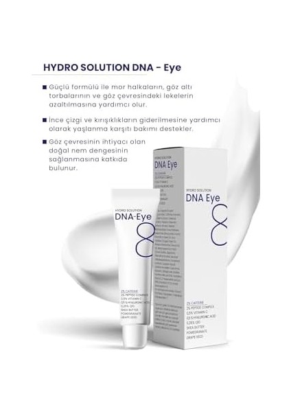 Procsın Hydro Solutıon Dna Eye Kırışıklık ve Mor Halkalara Karşı Göz Çevresi Yenileyici Krem 20 ml modelleri