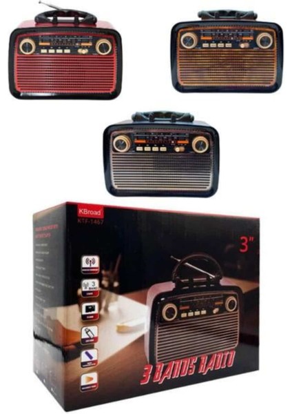 Nostaljik Radyo Bluetooth Bağlantılı Müzik Kutusu Ahşap - CHT7828-2326 modelleri
