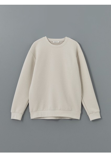 Yeni Sezon Bisiklet Yaka Uzun Kollu Erkek Sweatshirt