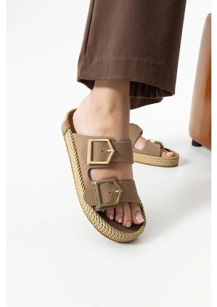 Sptrns Loera Vizon Nubuk Çift Tokalı Terlik (Numara: 39) modelleri