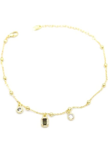 Renkli Taşlı Halhal - Siyah fiyatları