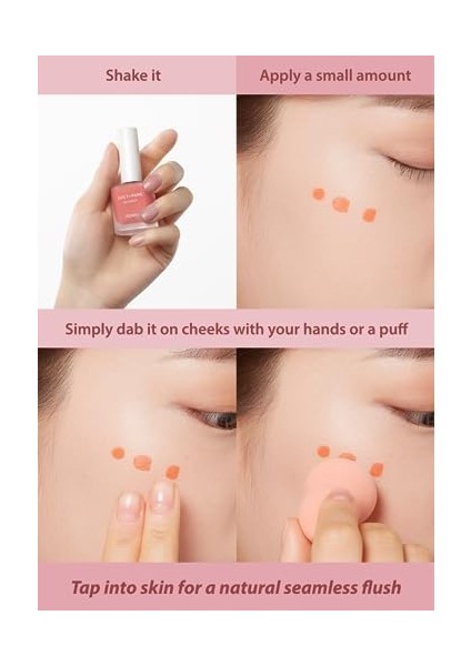 A'pıeu Meyve Kokulu, Nemlendirici, Doğal Görünümlü Sıvı Allık Juicy-Pang Water Blusher PK02 modelleri