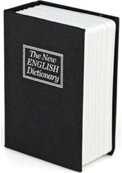 Kitap Görünümlü Kumbara Gizli Kasası Kitap Kumbara (Siyah, Büyük)