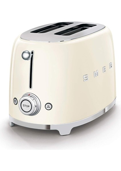 Beyaz TSF01CREU Retro Krem 2x2 Slot Ekmek Kızartma Makinesi
